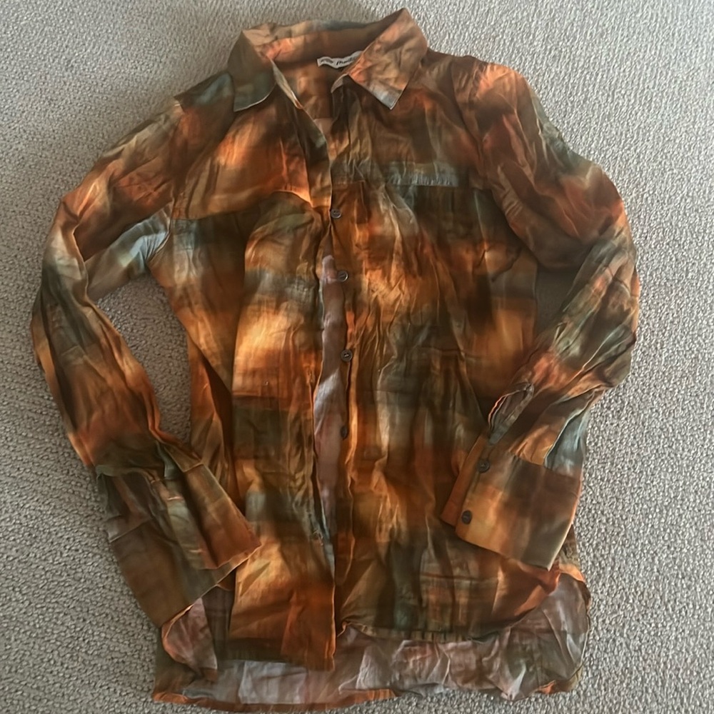 Montana Co. button down rodeo themed shirt.